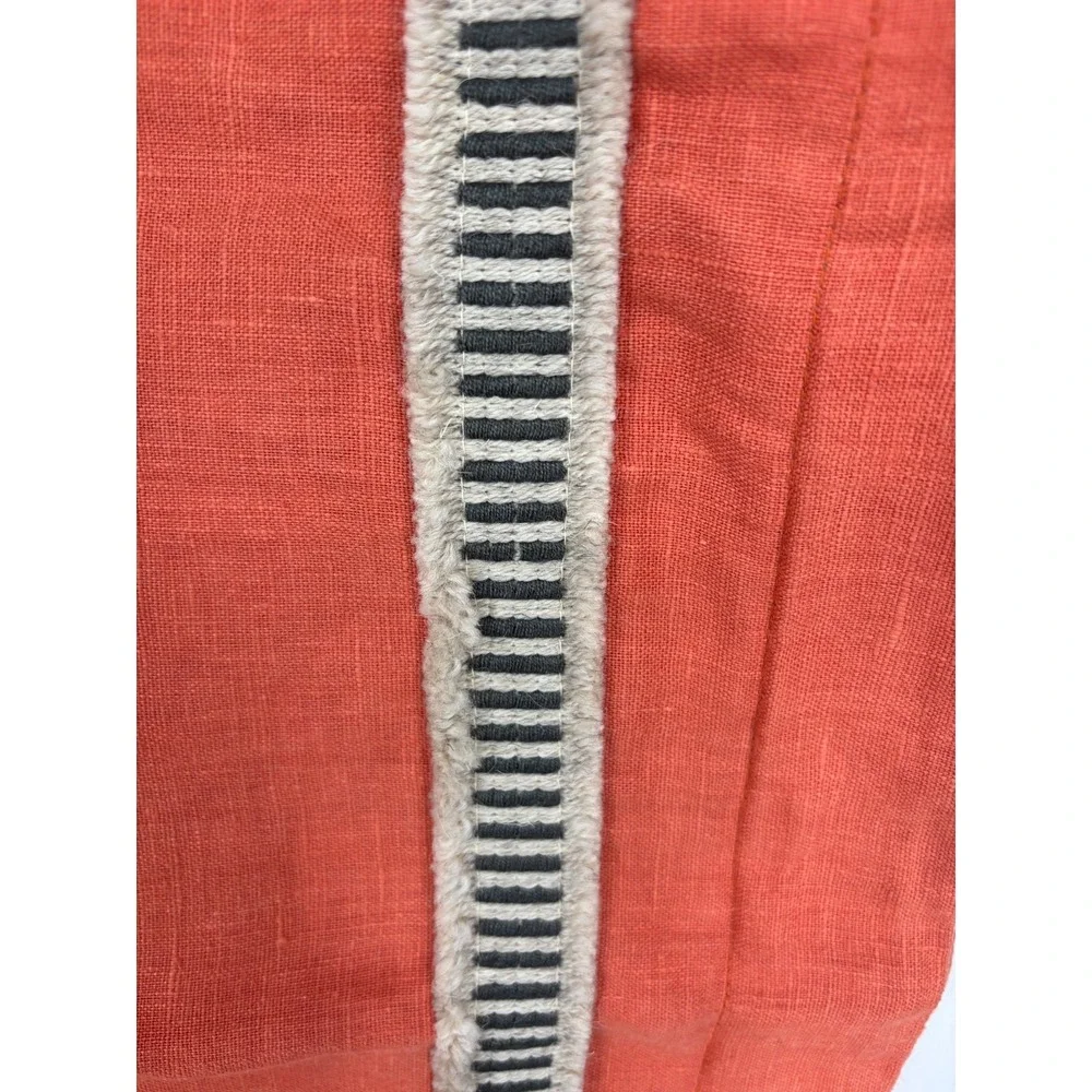 Eastern Accents Niche Pair of Pillow Covers Orange Tangerine Linen Euro Square